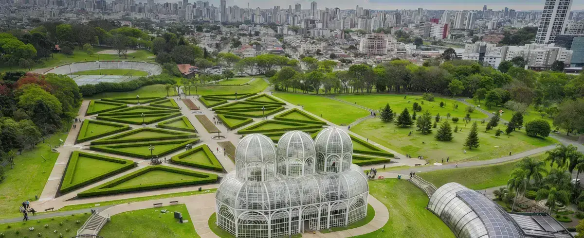 Estufa de vidro do Jardim Botânico de Curitiba