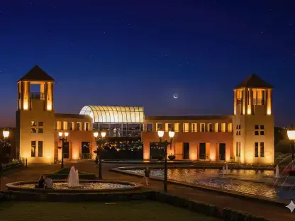 Parque Tanguá em Curitiba iluminado à noite